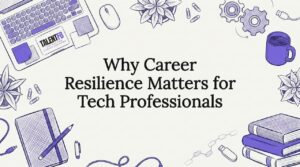 Hand-drawn career resilience title card illustration