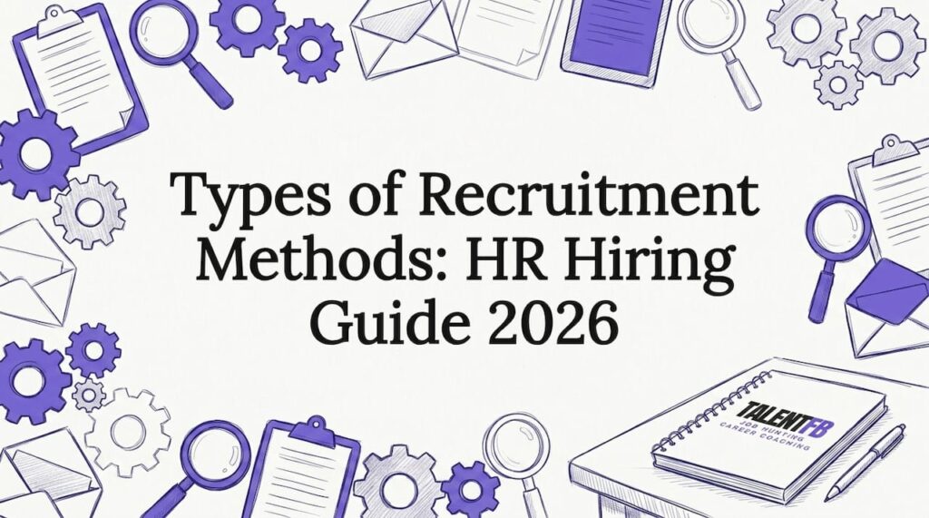 Decorative recruitment methods title card illustration