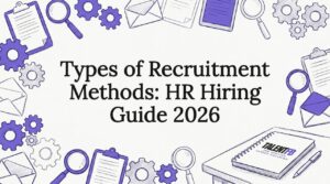 Decorative recruitment methods title card illustration