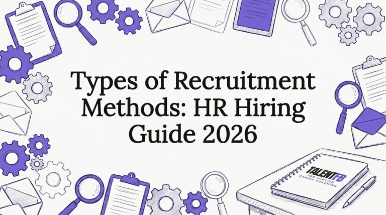 Decorative recruitment methods title card illustration