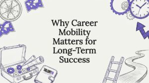 Decorative title card illustration for career mobility