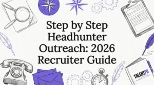 Decorative title card illustration for recruiter guide