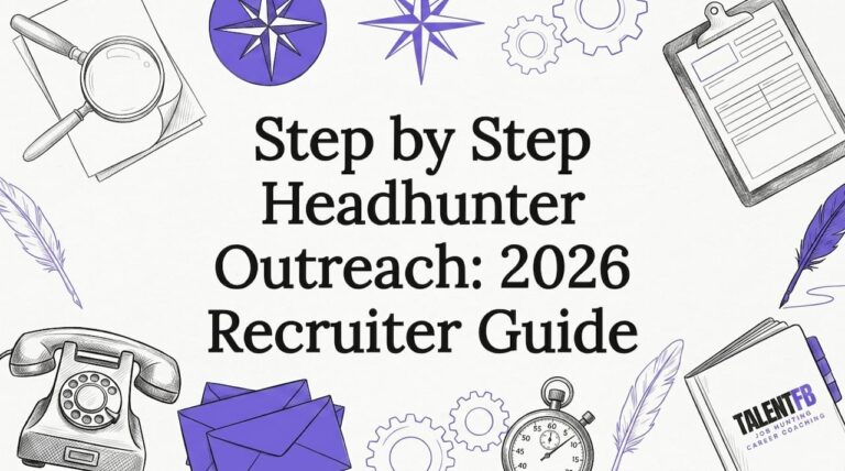 Decorative title card illustration for recruiter guide