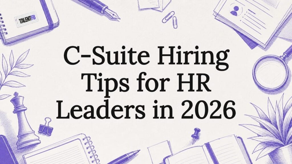 Decorative professional hiring title card illustration
