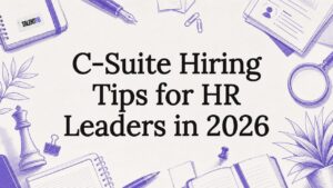 Decorative professional hiring title card illustration