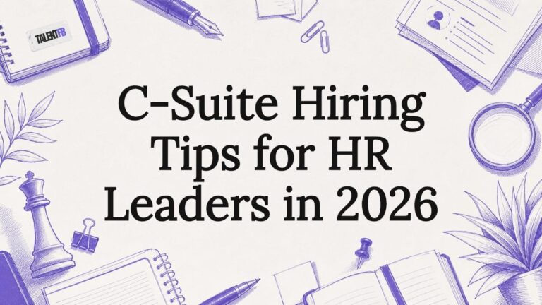 Decorative professional hiring title card illustration