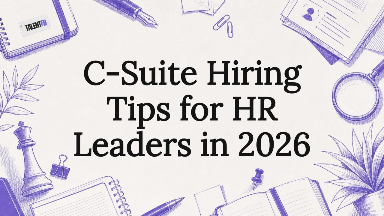 Decorative professional hiring title card illustration