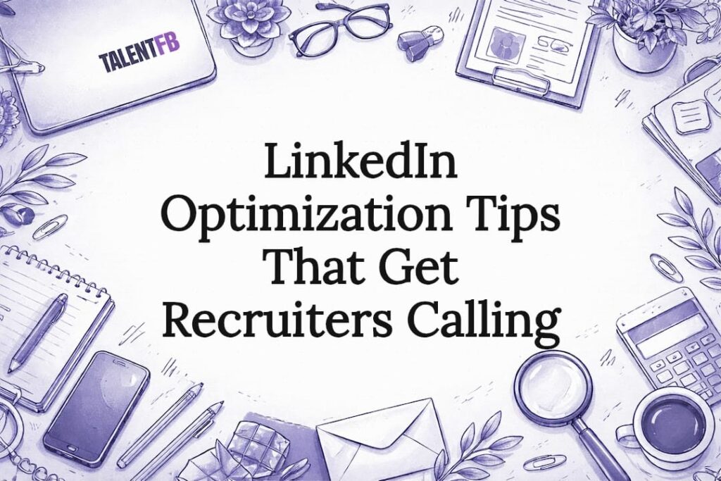 Decorative professional LinkedIn title card illustration