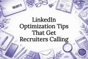 Decorative professional LinkedIn title card illustration