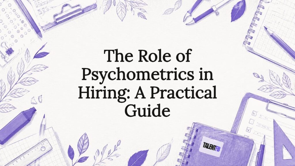 Decorative title card with psychometric illustration