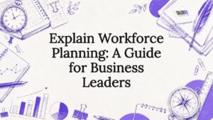 Decorative title card illustration for workforce planning article