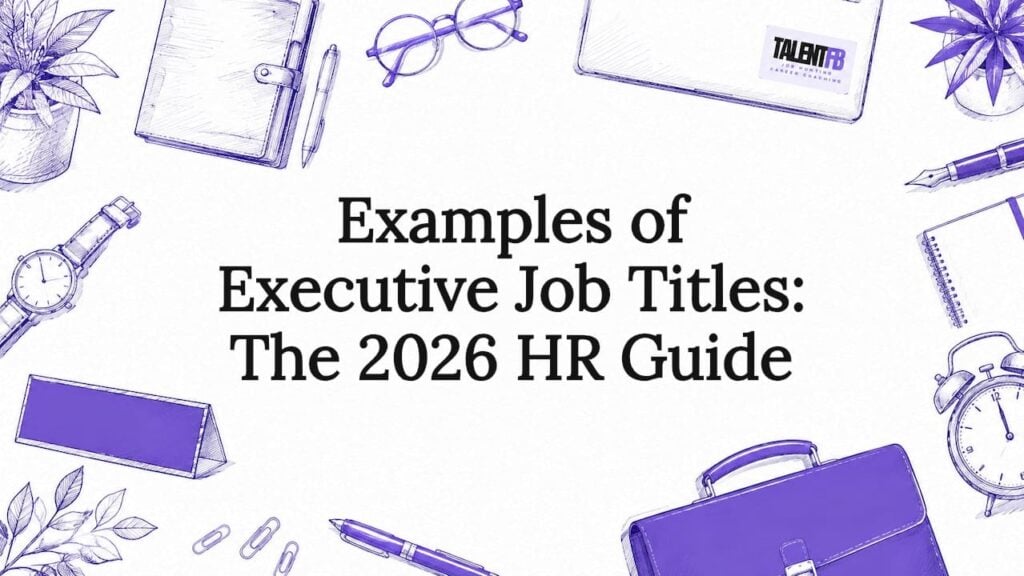 Decorative executive title card illustration