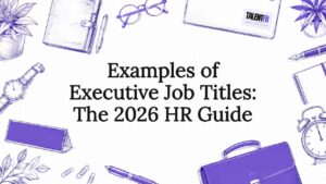 Decorative executive title card illustration