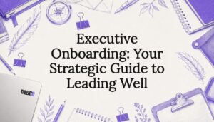 Decorative title card illustration for executive onboarding