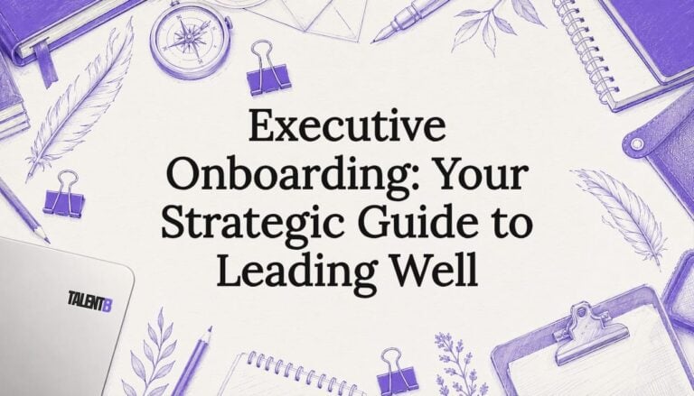 Decorative title card illustration for executive onboarding