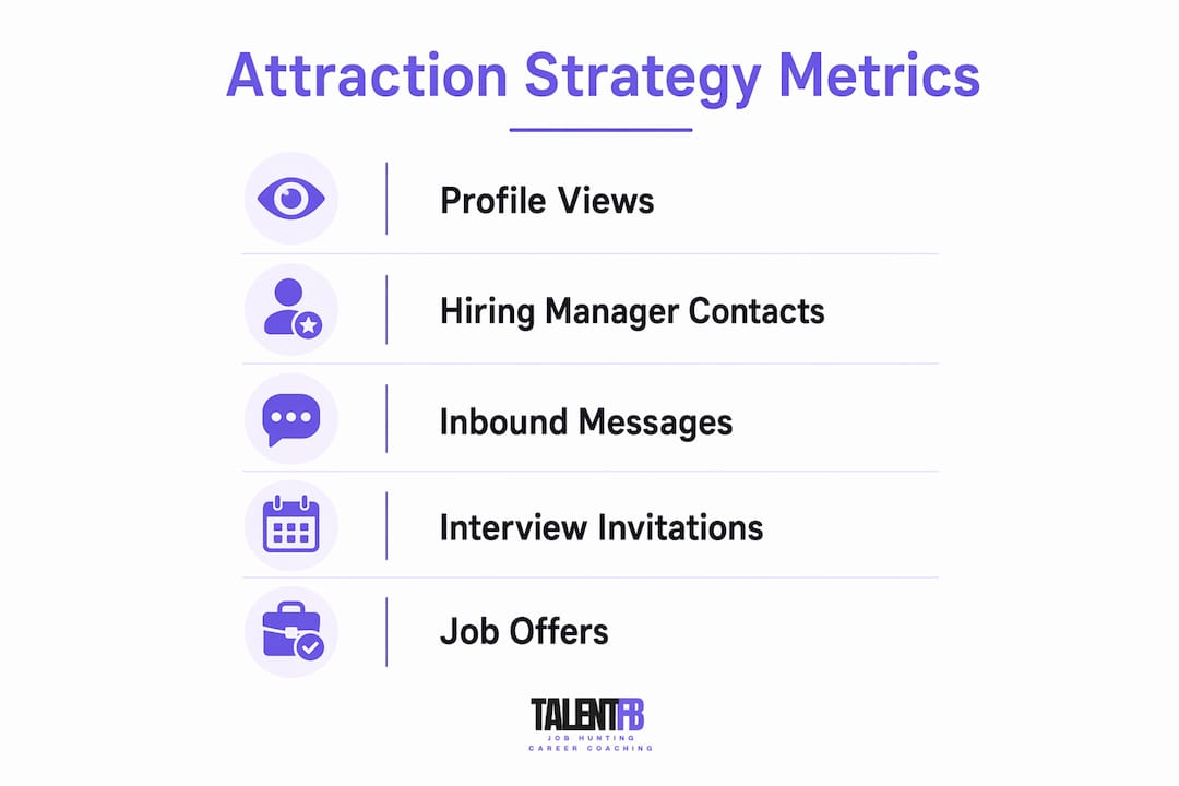 Infographic showing key metrics for attraction strategy