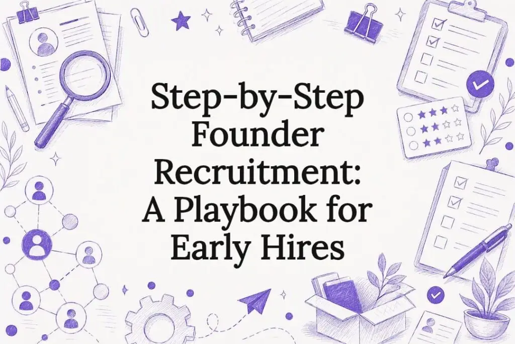 Decorative title card illustration for recruitment article