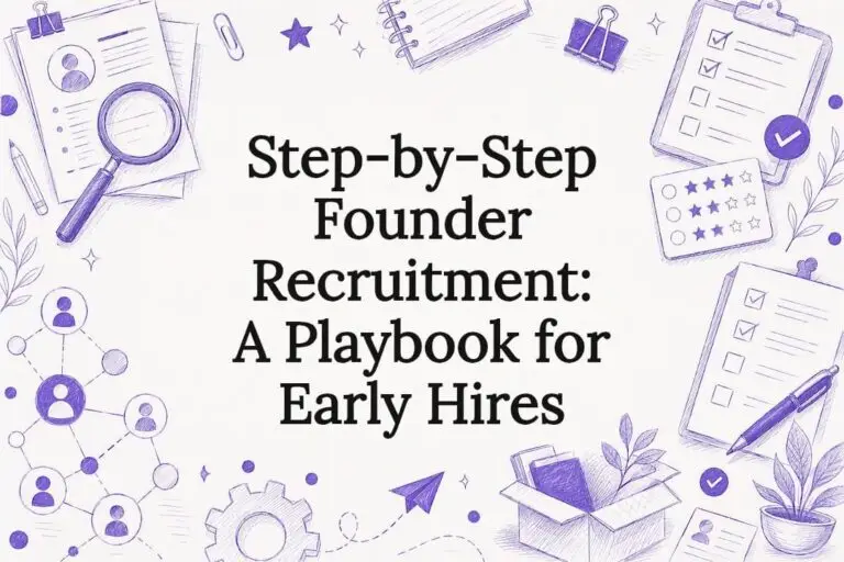 Decorative title card illustration for recruitment article