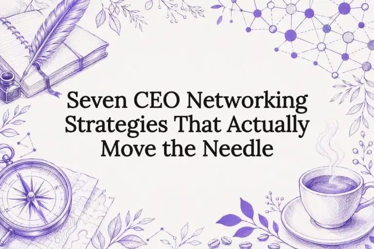 Decorative CEO networking themed title card