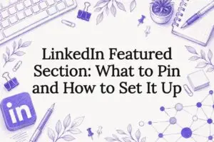 Decorative LinkedIn themed title card illustration