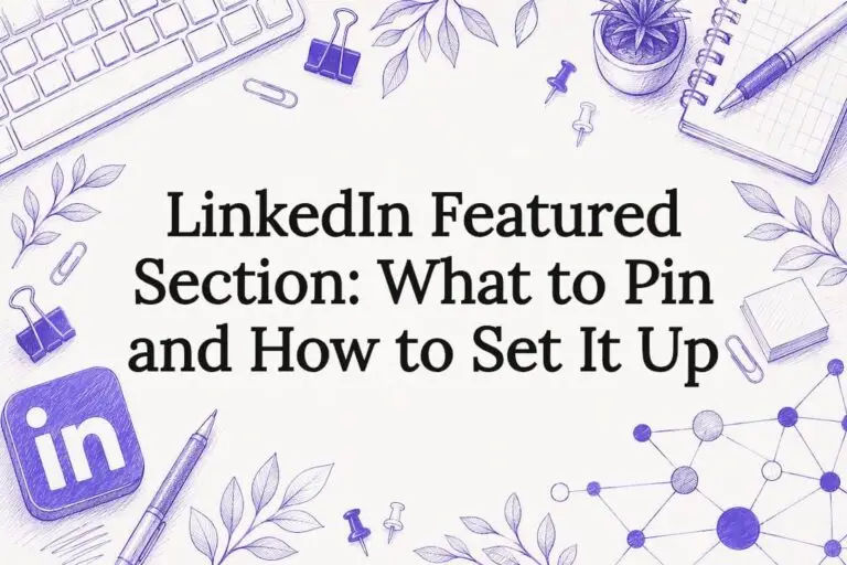 Decorative LinkedIn themed title card illustration