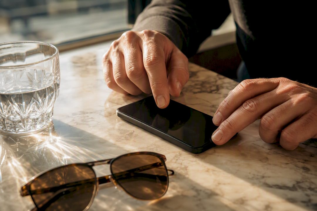 Hand sliding term negotiation control on smartphone