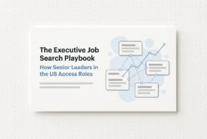 Professional header image for educational tutorial: The Executive Job Search Playbook: How Senior Leaders in ...