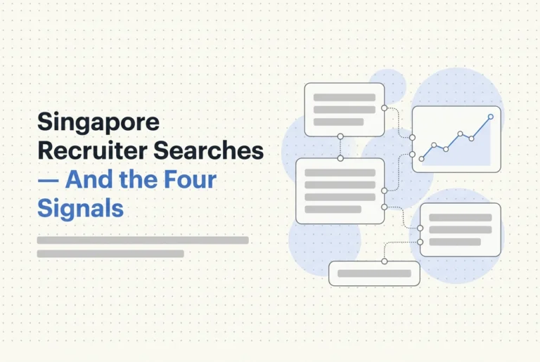 Professional header image for industry analysis: Why Your LinkedIn Profile Isn't Showing Up in Singapore R...