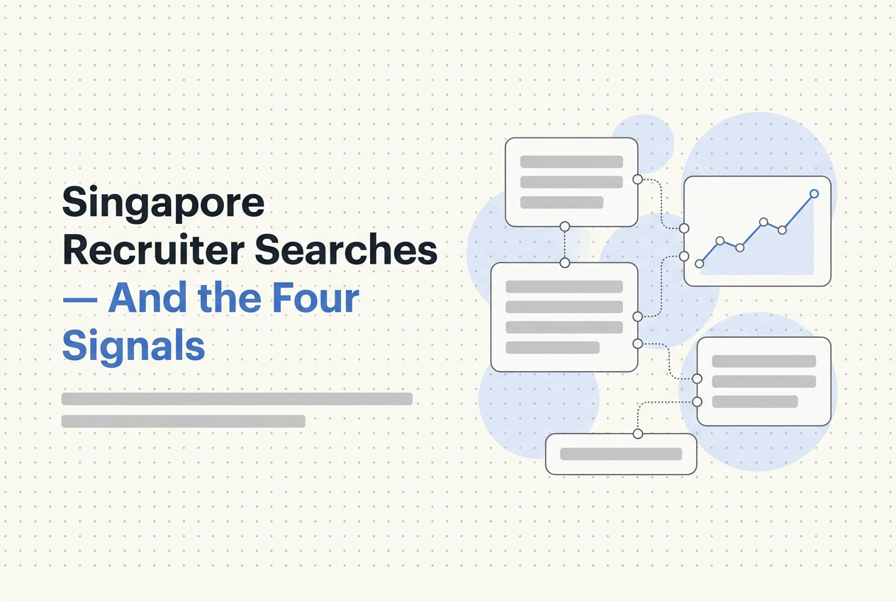 Professional header image for industry analysis: Why Your LinkedIn Profile Isn't Showing Up in Singapore R...