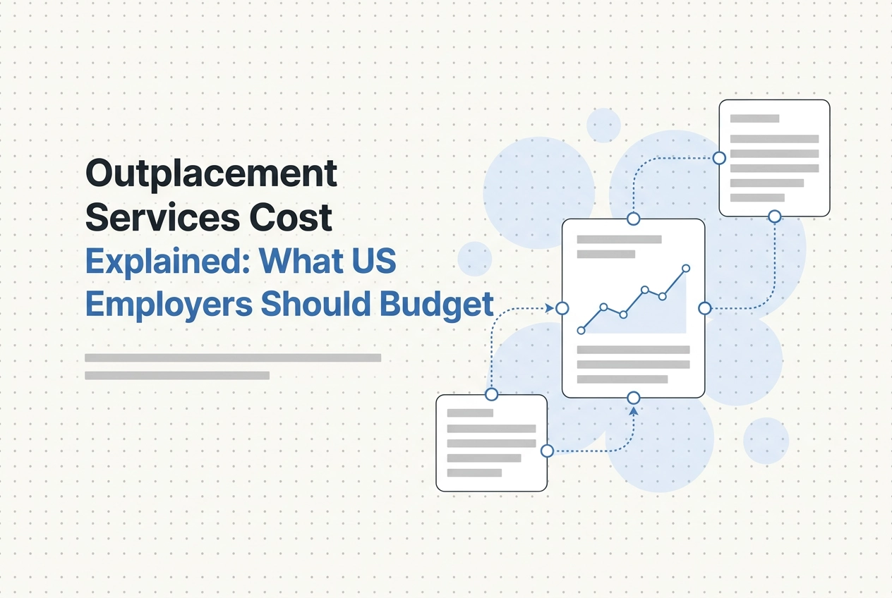Professional header image for industry analysis: Outplacement Services Cost Explained: What US Employers S...